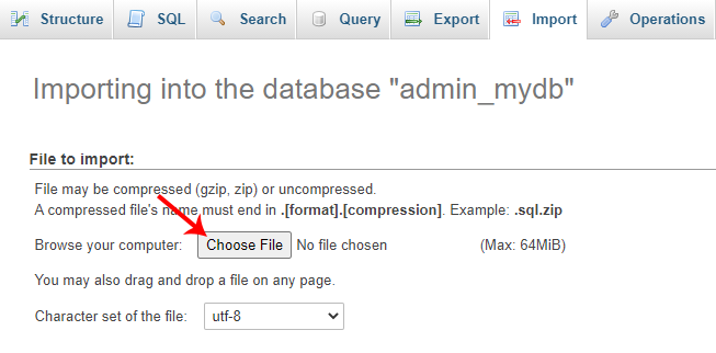 phpmyadmin sql dump